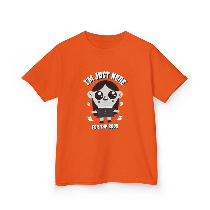 I'm Just Here For The Boos Halloween Kids T-Shirt - funny t-shirt by Cheeky Business