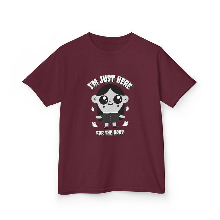 I'm Just Here For The Boos Halloween Kids T-Shirt - funny t-shirt by Cheeky Business