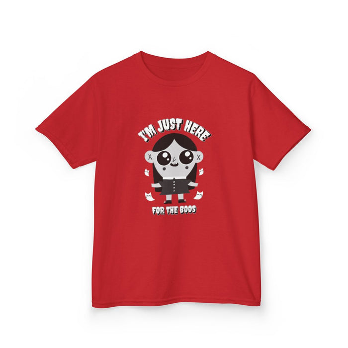 I'm Just Here For The Boos Halloween Kids T-Shirt - funny t-shirt by Cheeky Business
