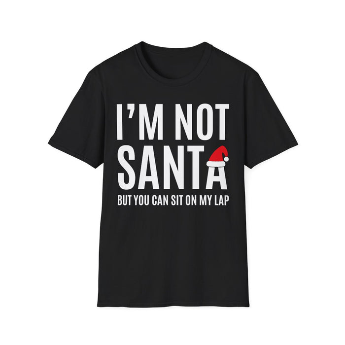 red t-shirt with bold I'm Not Santa cheeky Christmas graphic