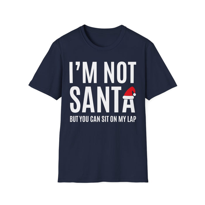 dark heather t-shirt with cheeky I'm Not Santa Christmas message
