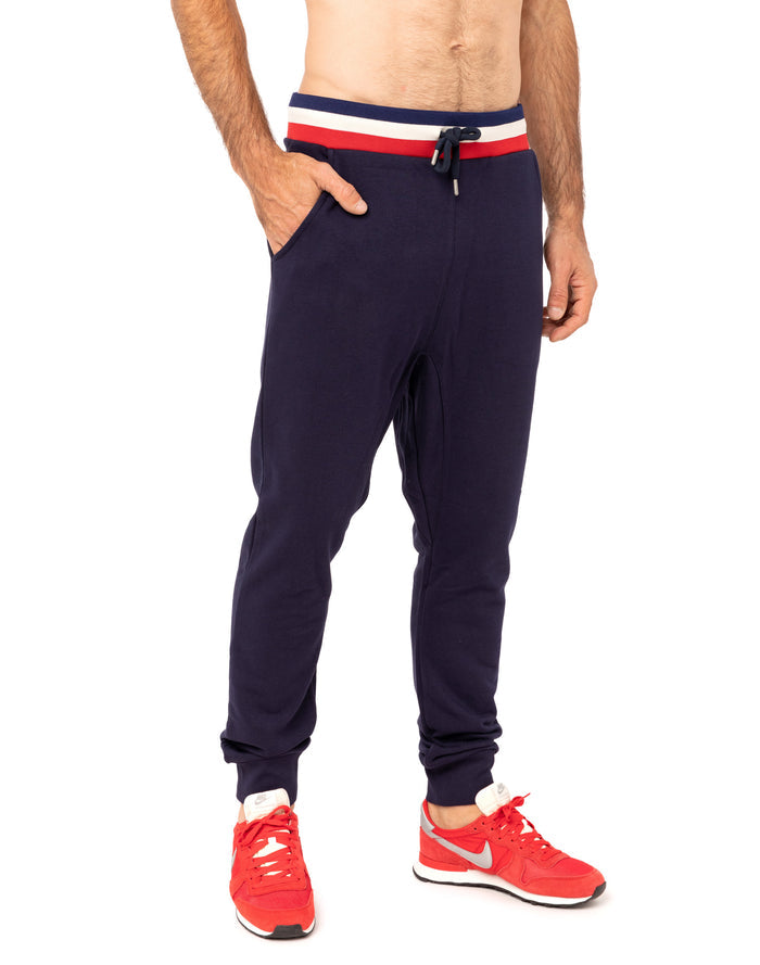 jogging loose navy19 PULLIN en coton