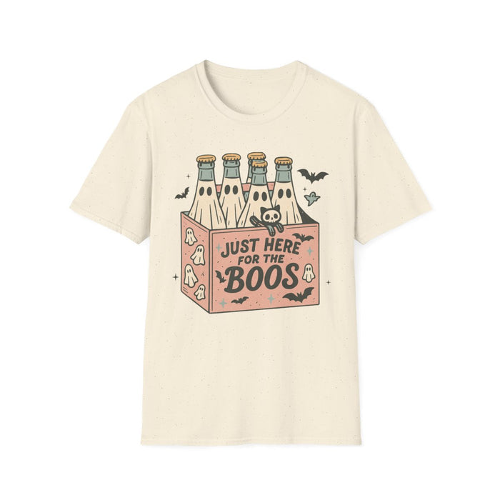 sport grey t-shirt with funny halloween boos slogan print