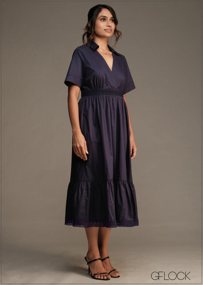 Lace Insert Dress - 180526