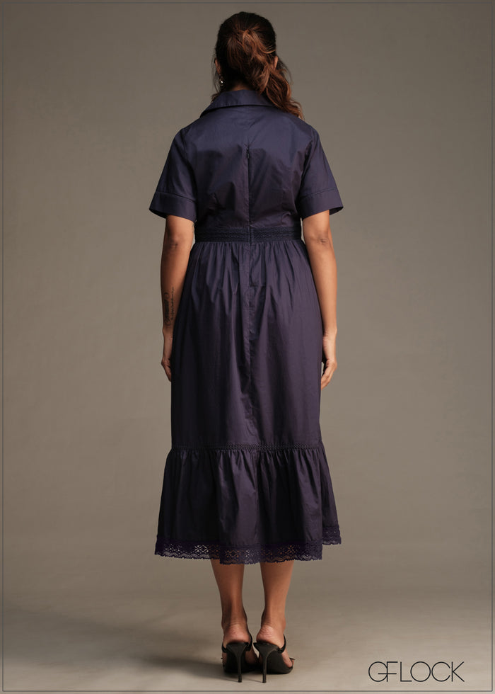 Lace Insert Dress - 180526