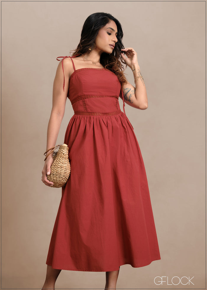 Lace Insert Dress - 290726
