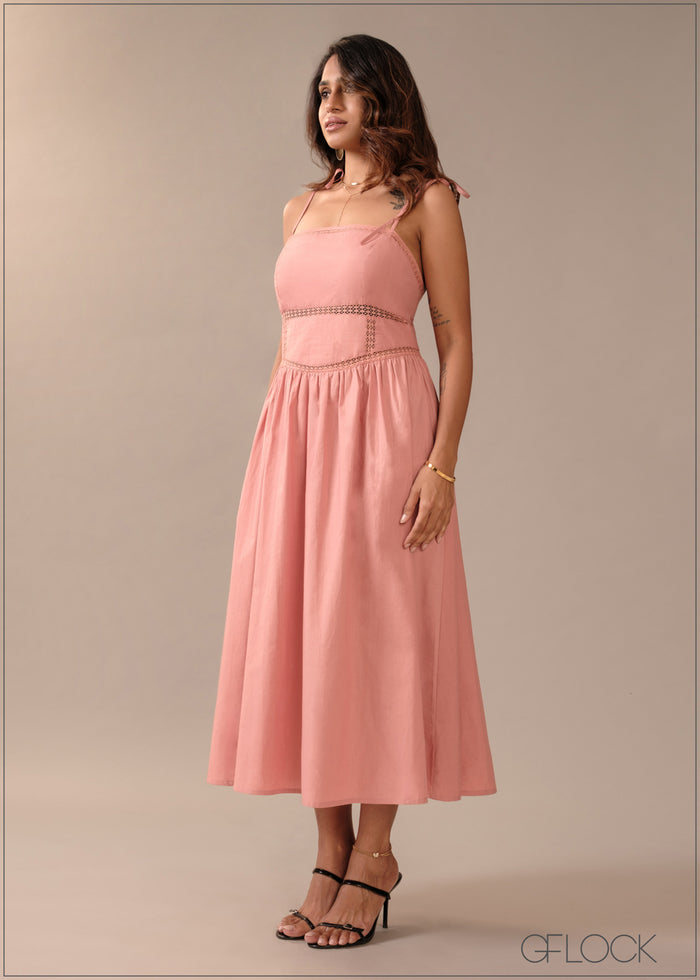 Lace Insert Dress - 290726