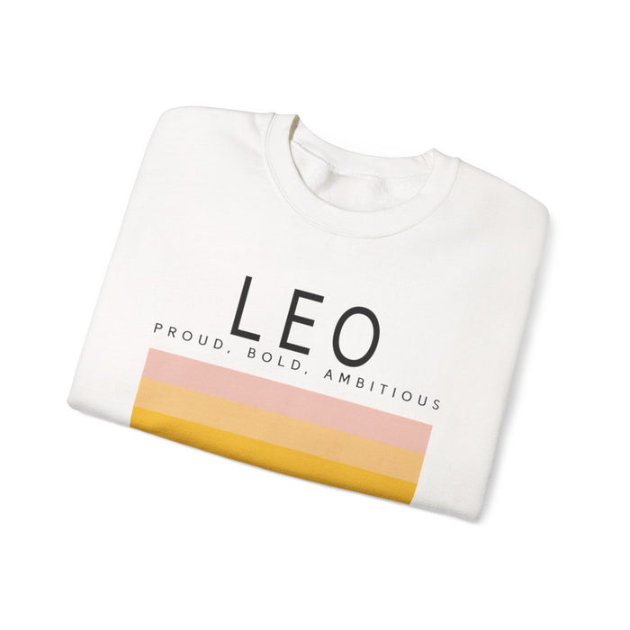 unisex leo zodiac sweatshirt available in multiple colours for astrology lovers