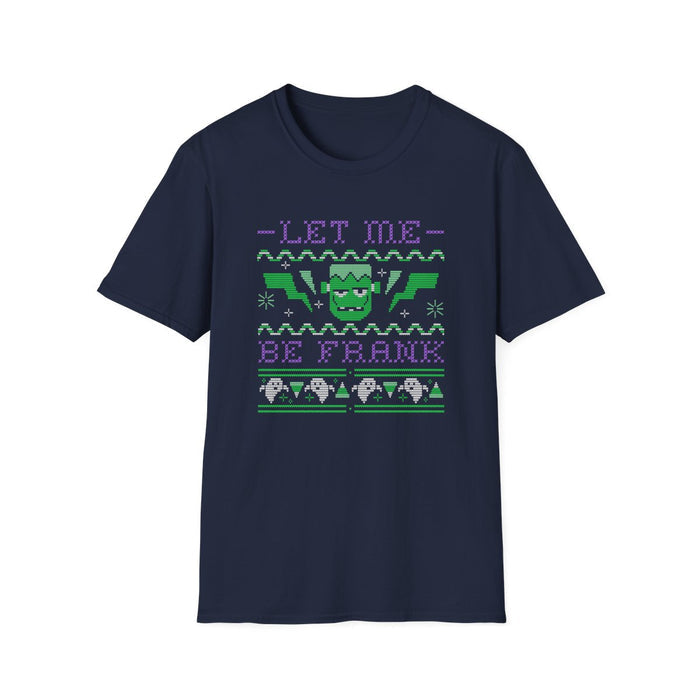 black t-shirt with retro frankenstein monster graphic for halloween