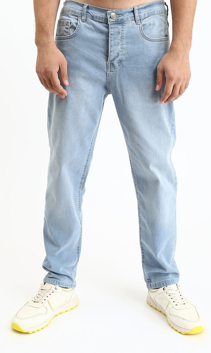 Light Blue Wash Straight Leg Denim Jeans - 0192747