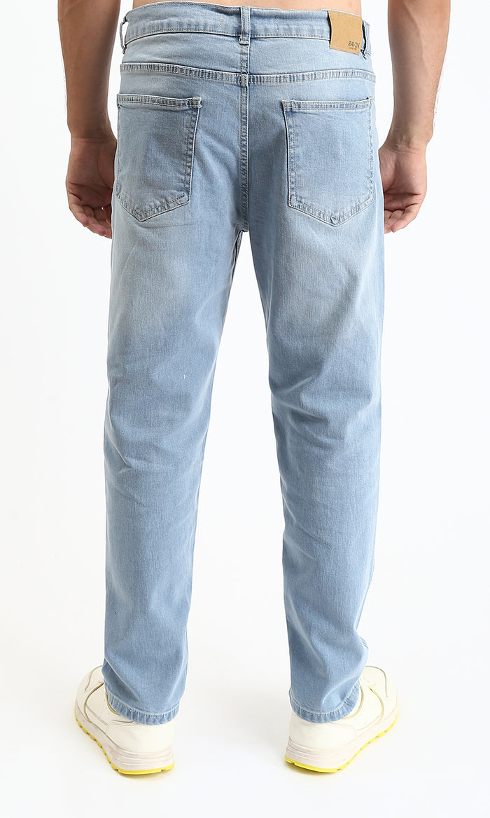 Light Blue Wash Straight Leg Denim Jeans - 0192747
