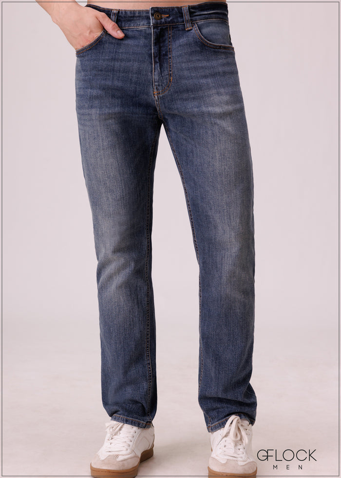 Light Wash Slim Jean - Long Length - 110326D