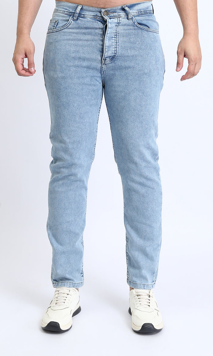 Light Wash Slim Straight Denim Jeans - O192888