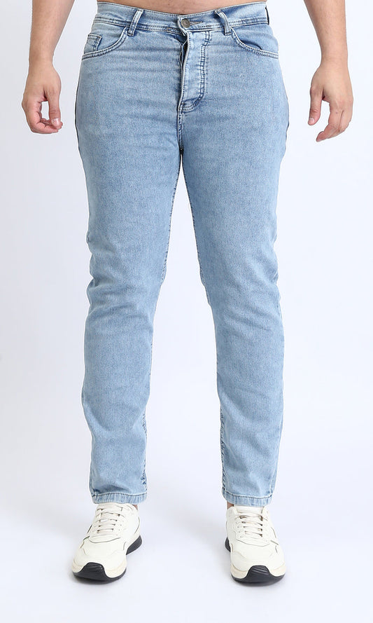 Light Wash Slim Straight Denim Jeans - O192888