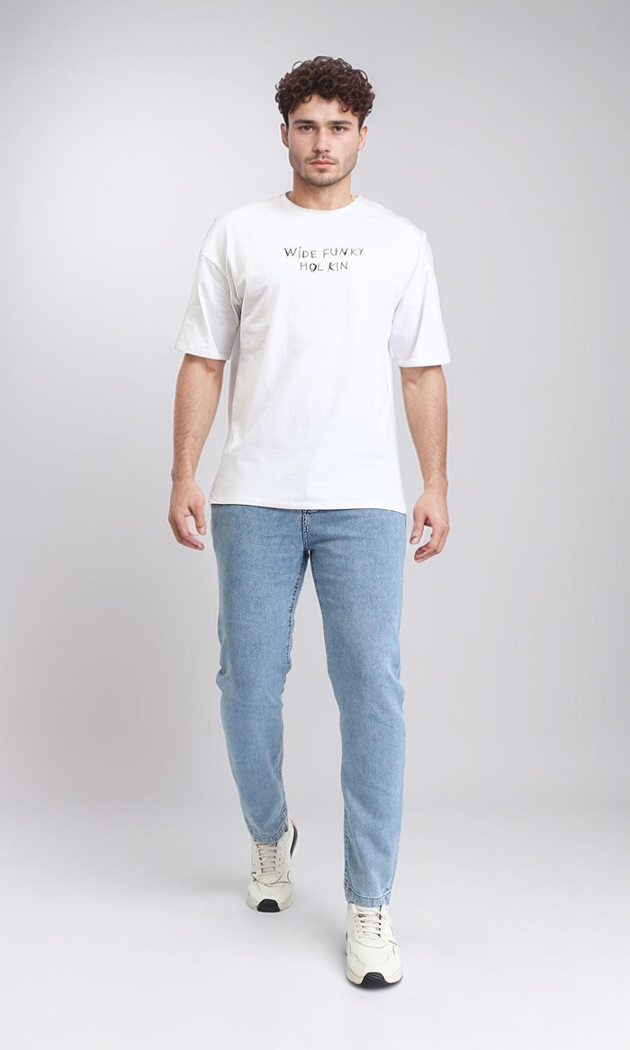 Light Wash Slim Straight Denim Jeans - O192888