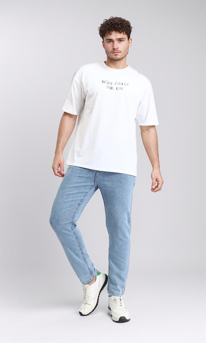 Light Wash Slim Straight Denim Jeans - O192888