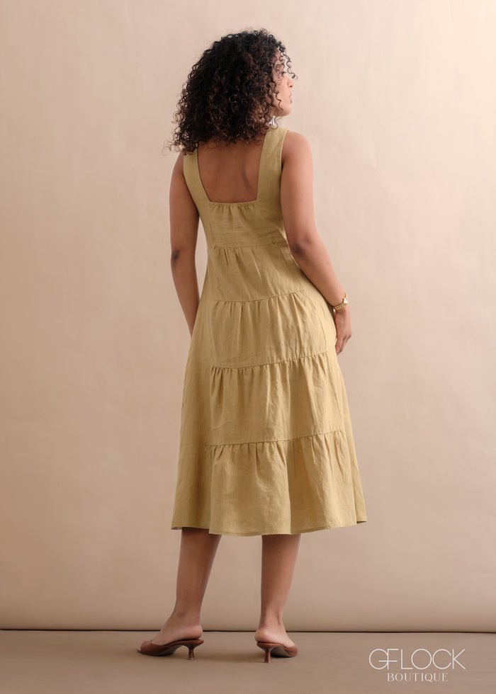 Linen Sleeveless Dress - 170526