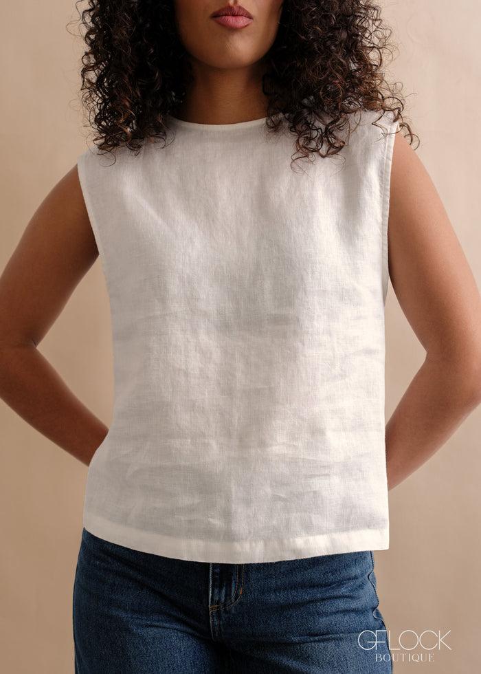 Linen Sleeveless Top - 170526