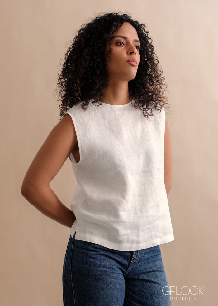 Linen Sleeveless Top - 170526