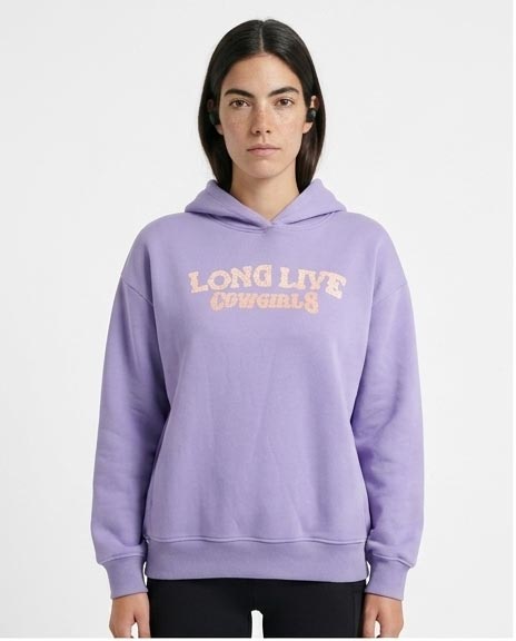 Long Live Cowgirls Lavender Graphic Hoodie - R206858