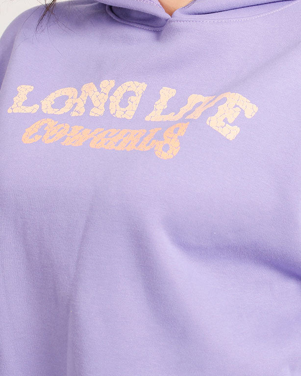 Long Live Cowgirls Lavender Graphic Hoodie - R206858