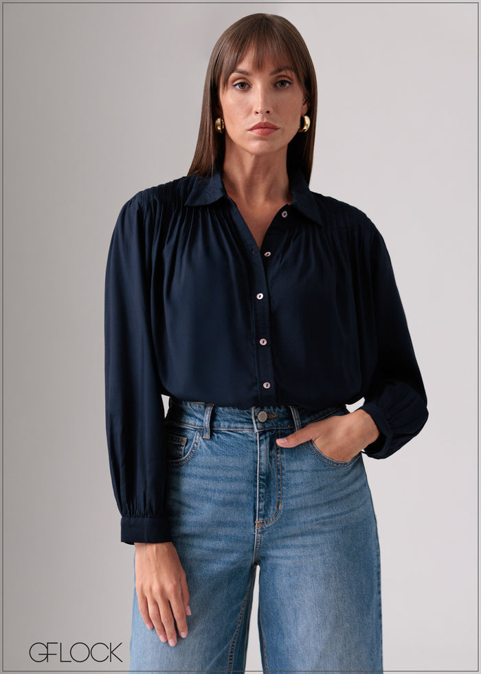 Long Sleeve Detailed Top - 090126