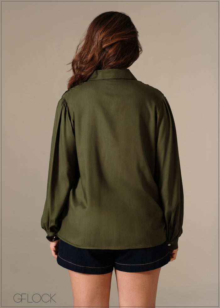 Long Sleeve Detailed Top - 090126