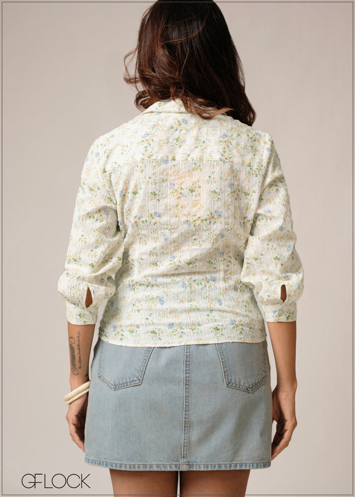 Long Sleeve Detailed Top - 160726