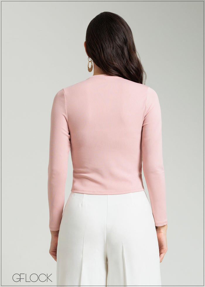 Long Sleeve Rib Top - 080825