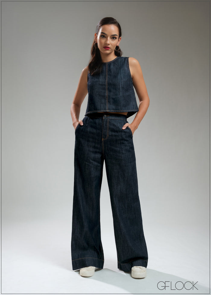 Loose Fit Denim Pant - 210925