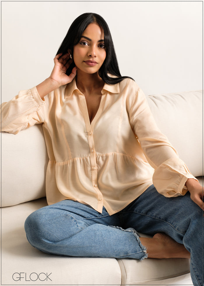 Loose Fit Peplum Top