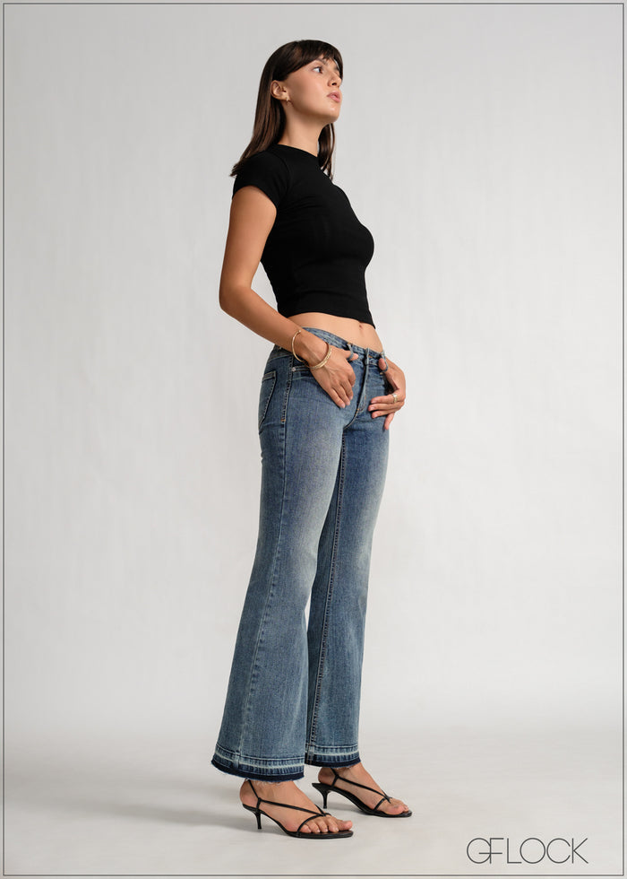 Low Waist Bootcut Jean - Short Length - 120426