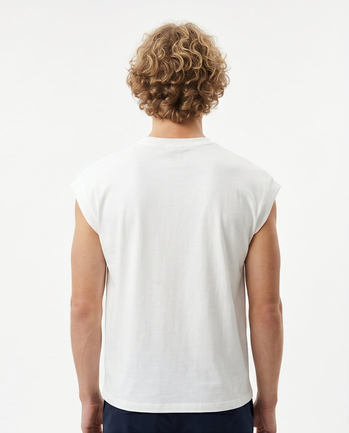 Men's Athletic Team Club Print Oversized Muscle Tee - R217695