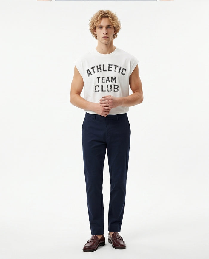 Men's Athletic Team Club Print Oversized Muscle Tee - R217695