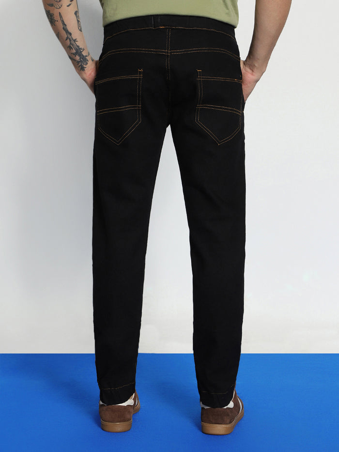 Men's Black Jogger Jeans Slim Fit Stretch