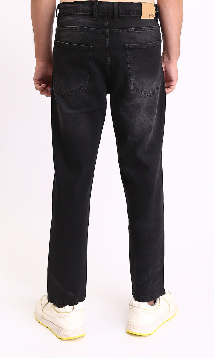 Men's Faded Black Straight Fit Denim Jeans - O192752