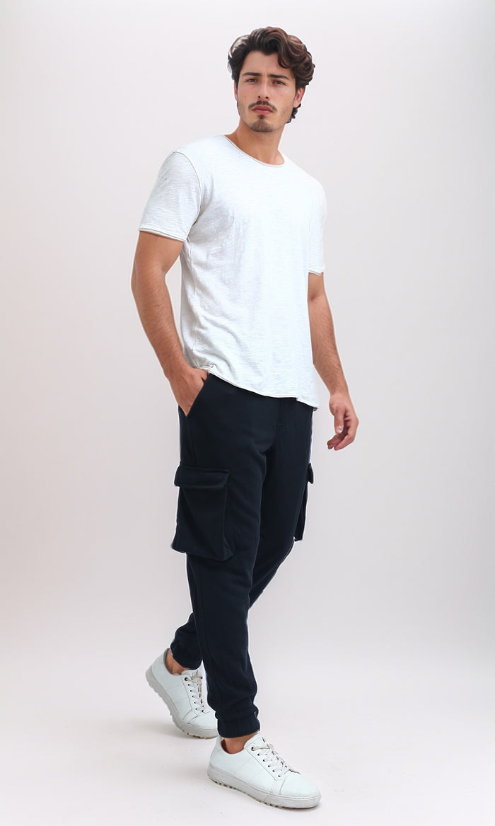 Men's Midnight Black Cargo Jogger Trousers - O202209