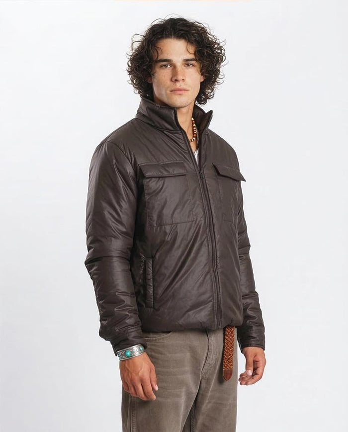 Men's Rich Cocoa Padded Utility Jacket - O199929