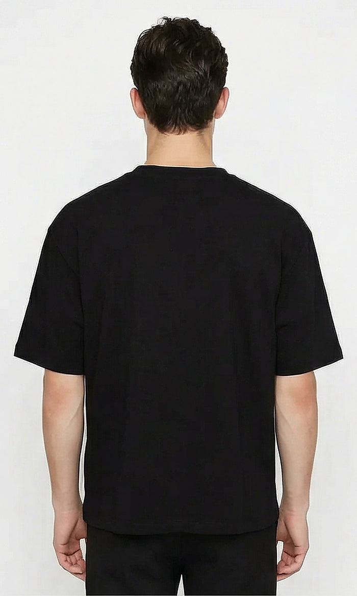 Midnight Black Relaxed Fit Essential Tee - R216562