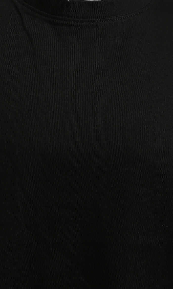 Midnight Black Relaxed Fit Essential Tee - R216562