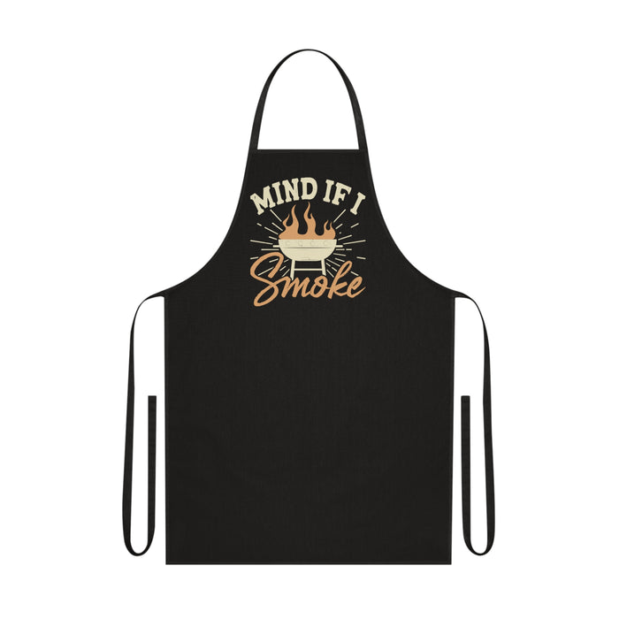 black bbq grilling apron with mind if i smoke pitmaster design