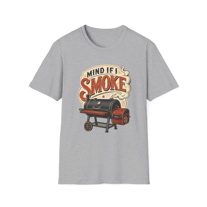 royal blue t-shirt with funny bbq pitmaster design