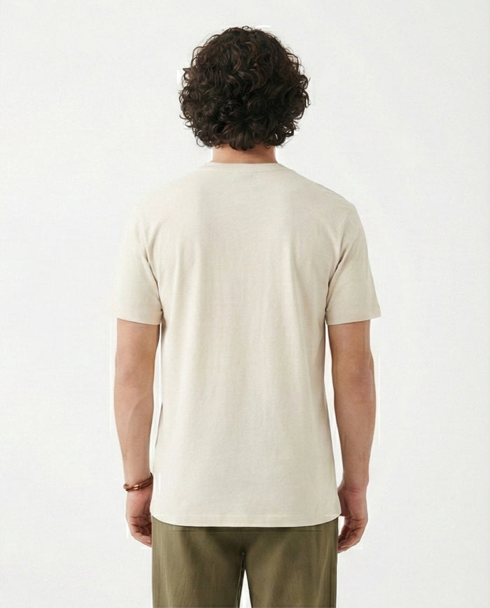 Minimalist Crew Neck Tee in Off-White