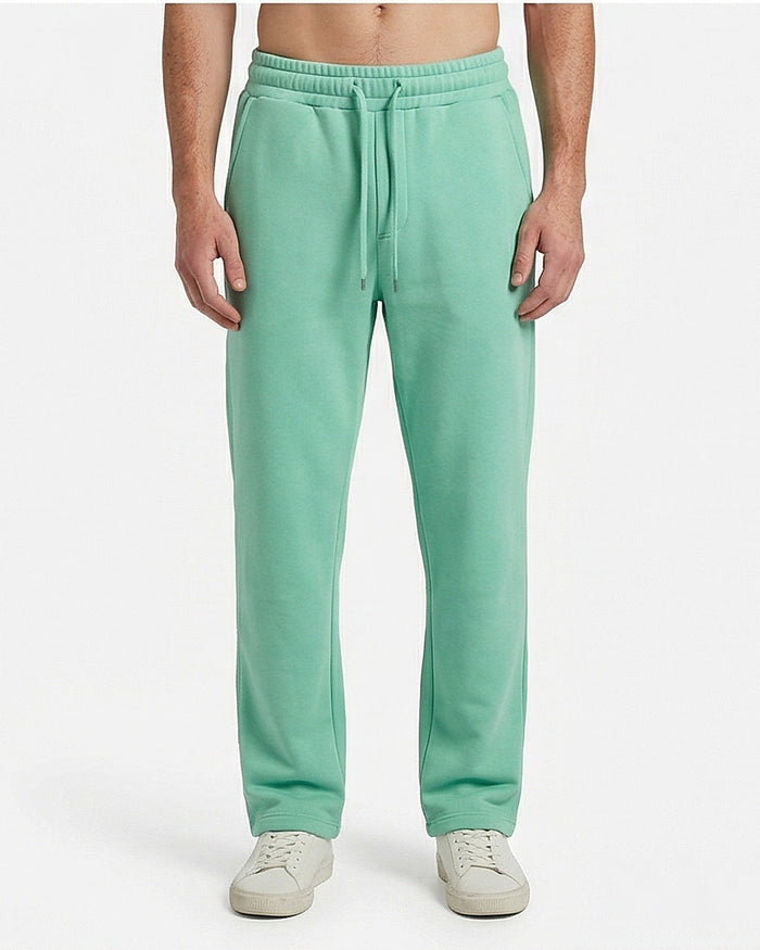 Mint Green Relaxed Fit Fleece Sweatpants - R217286
