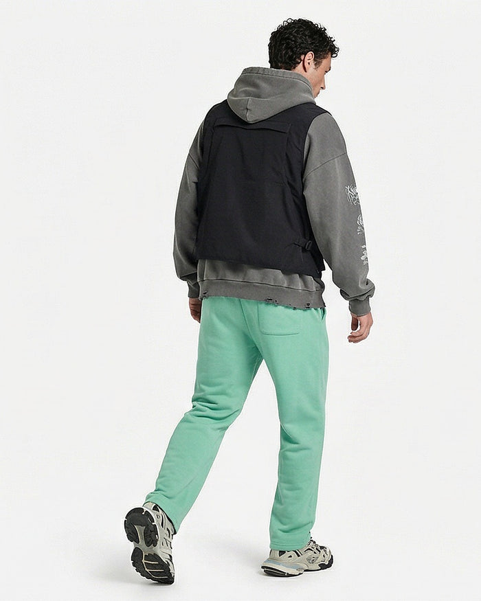 Mint Green Relaxed Fit Fleece Sweatpants - R217286