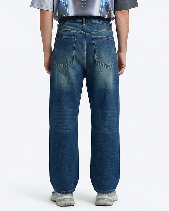 Modern Relaxed Fit Mid-Blue Denim Jeans