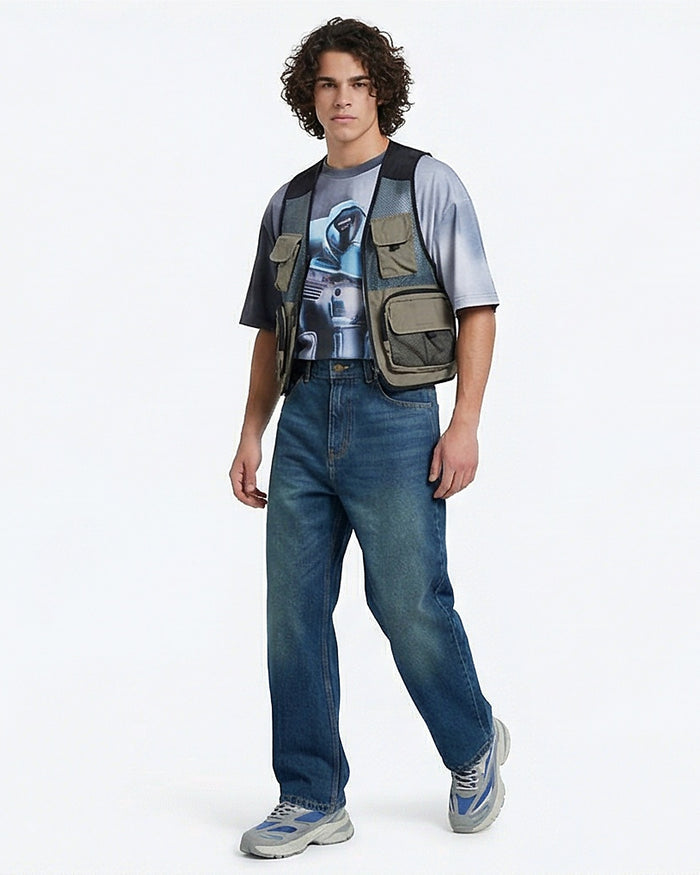 Modern Relaxed Fit Mid-Blue Denim Jeans
