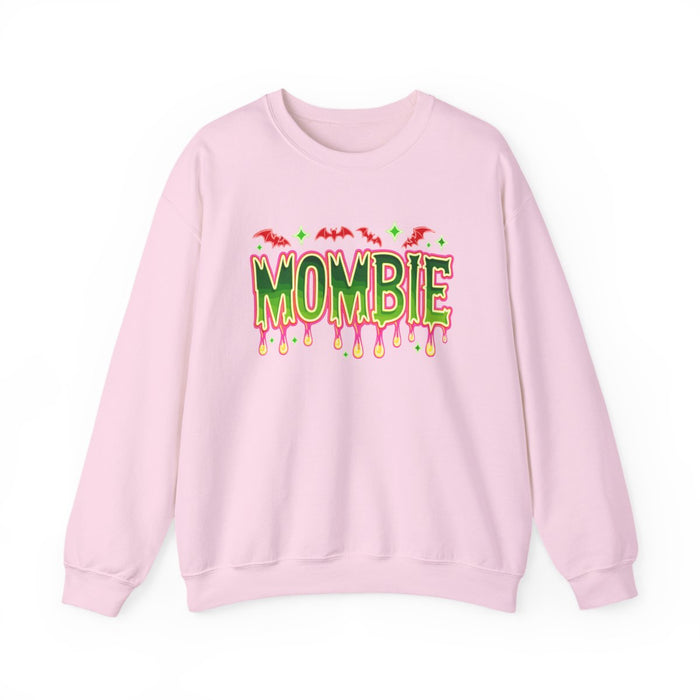 forest green sweatshirt featuring mombie funny mom halloween print