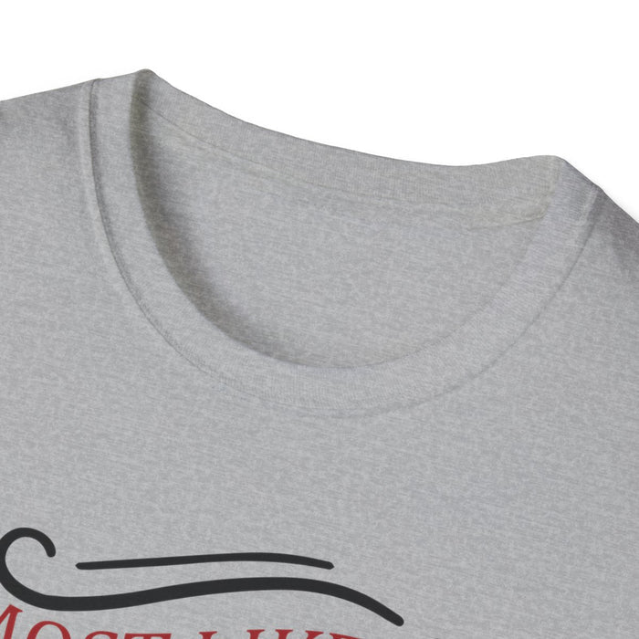 white t-shirt naughty list Christmas design detail