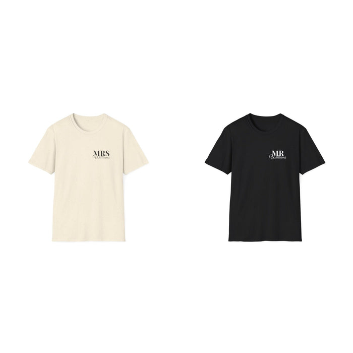 Mr & Mrs Personalised Couples T-Shirt Set matching outfit set product image 1 from Beast and Beauty